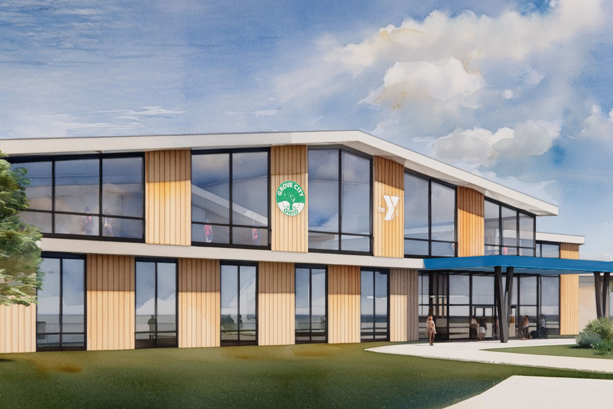 Rendering of the proposed Grove City YMCA facility