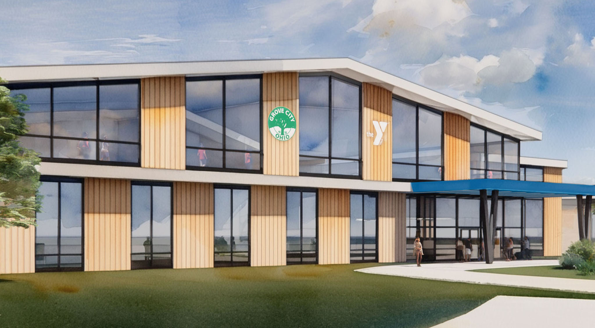 Rendering of the proposed Grove City YMCA facility