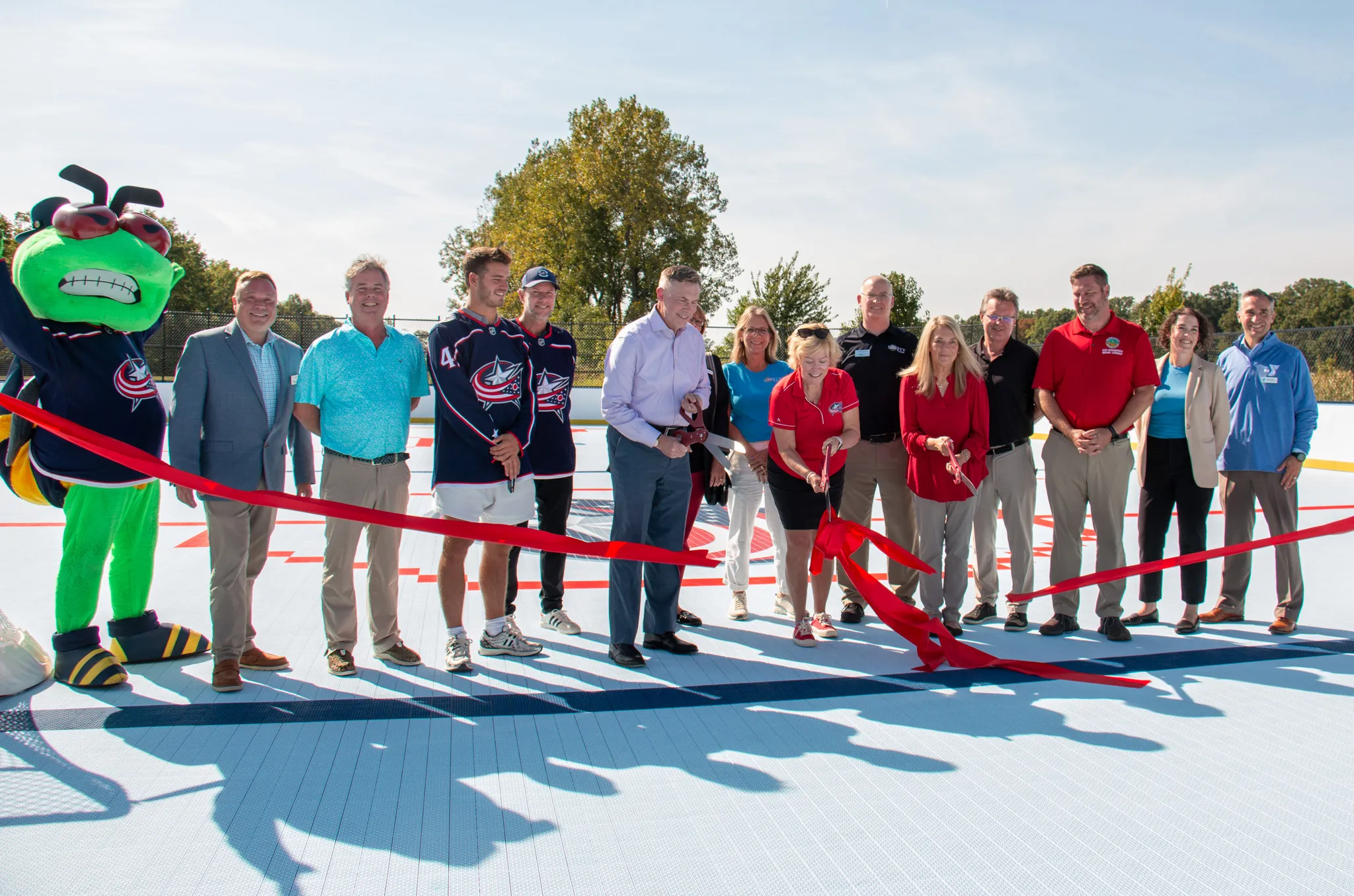 Street Hockey Rink - Ribbon cutting