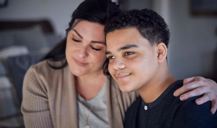 A family coming together to show each other support.