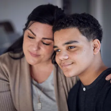 A family coming together to show each other support.