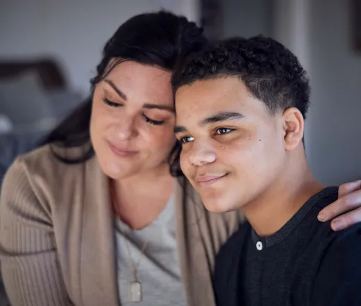 A family coming together to show each other support.