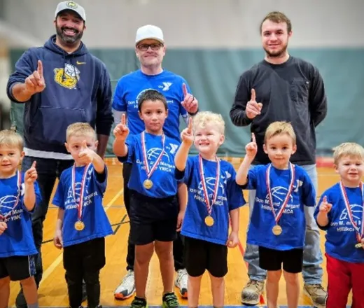 youth sports at Don M. and Margaret Hilliker YMCA group photo