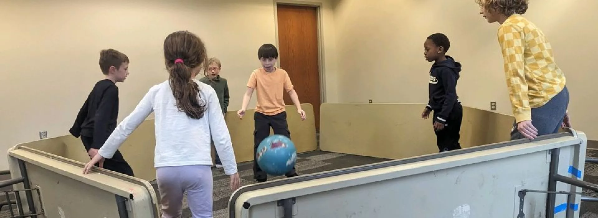kids playing an indoor game