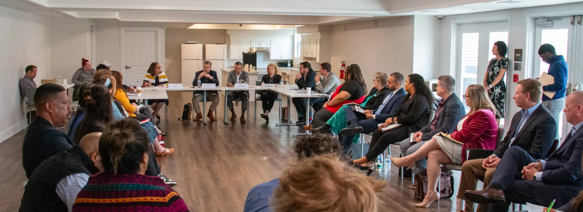 People sitting at tables