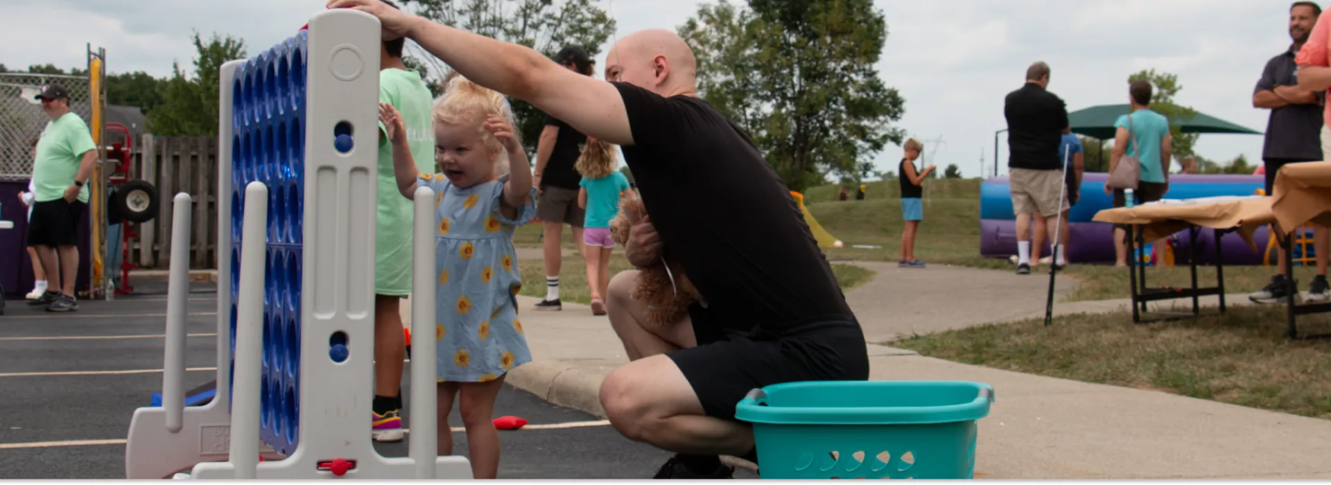 Father and Daughter enjoying tick tac toe